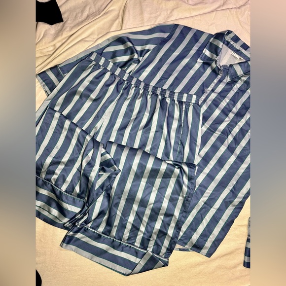 ASOS Blue Striped Pajama Set - Picture 3 of 7